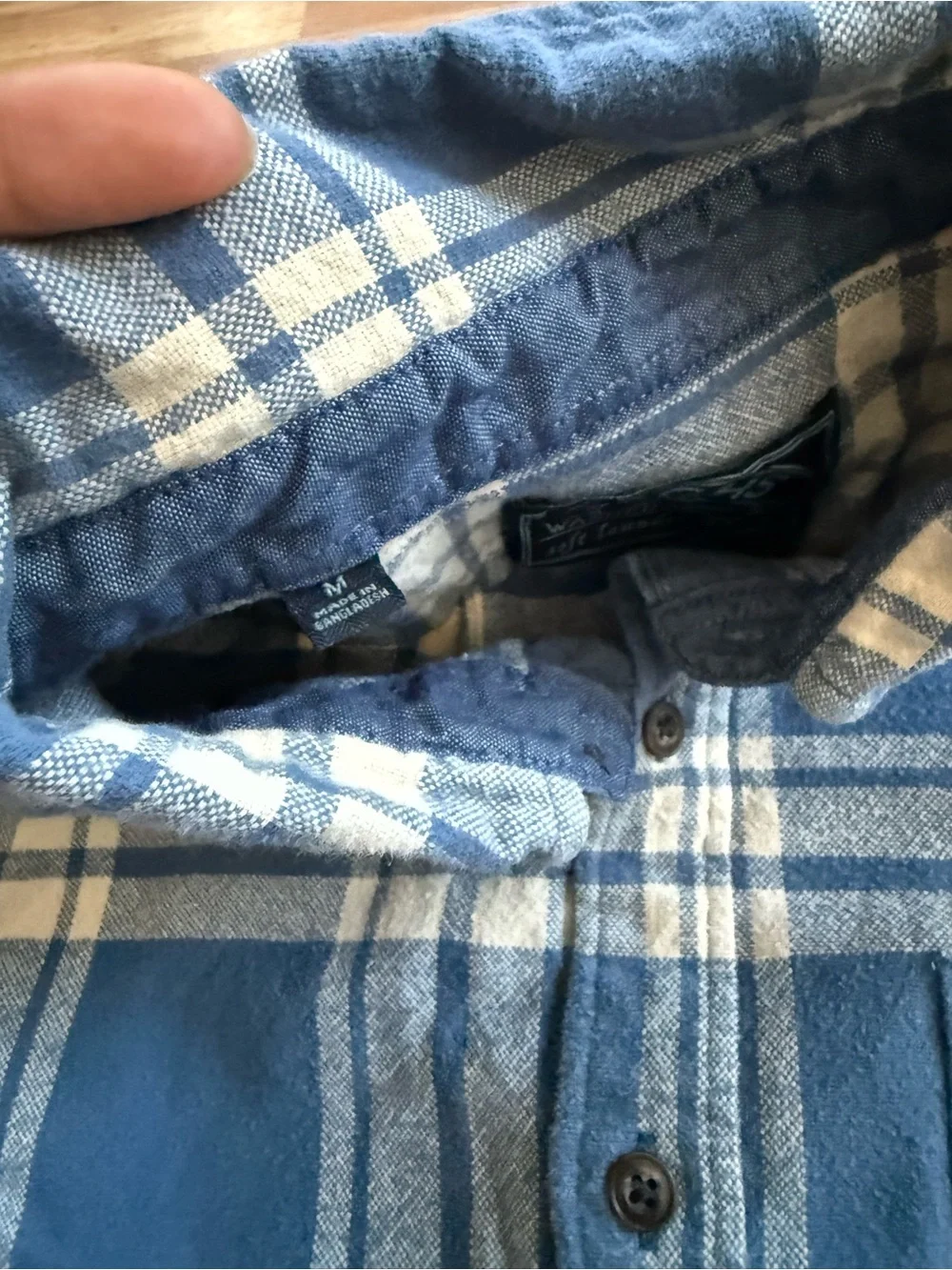 Jachs Blue & White Plaid Long-Sleeve Button-Down Shirt